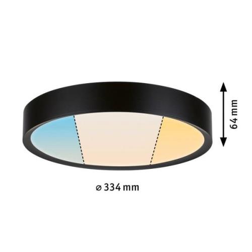 Paulmann Tega LED-loftlampe IP44 CCT sort