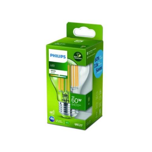 Philips LED-pære E27 4 W 3.000 K filament 840 lm