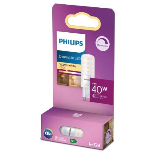 Philips LED-stiftsokkel G9 4W 2.700K, mat dæmpbar