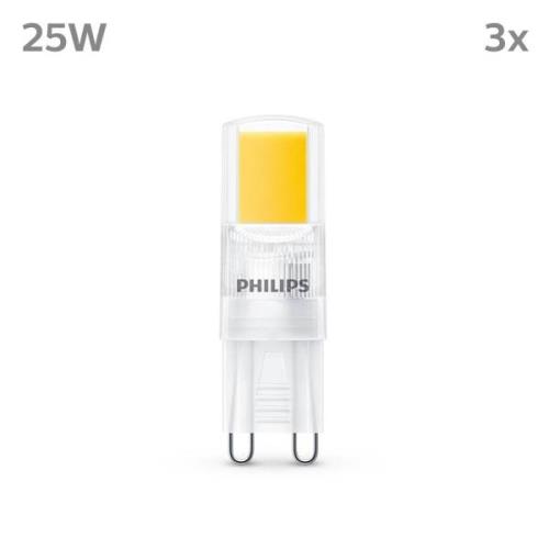 Philips LED-pære G9 2 W 220lm 2.700 K klar 3 stk