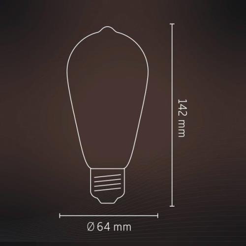 Calex E27 ST64 3,5 W LED-filament guld 821, dæmpes