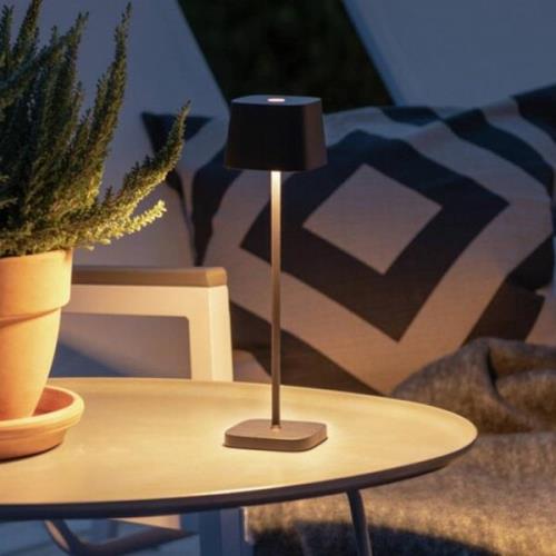 Capri-Mini LED-bordlampe til udendørs brug, sort