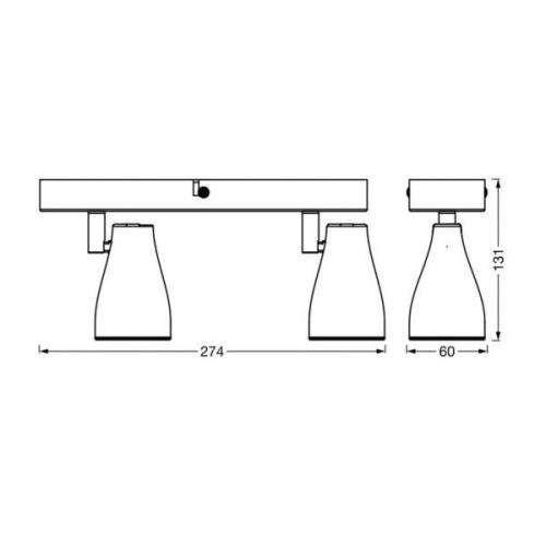 LEDVANCE Pear LED-spot GU10 2 lk hvid