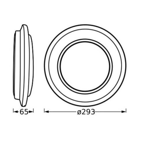 Ledvance Orbis Berlin LED-loftslampe sort 30 cm