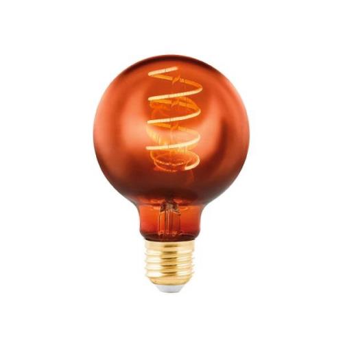 LED-globe E27 G80 4 W filament 2.000 K kobber