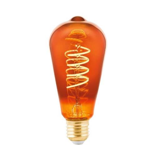 LED-pære ST64 E27 4 W 2.000 K filament kobber