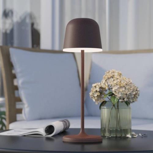 Mannera LED-bordlampe med batteri, rustbrun