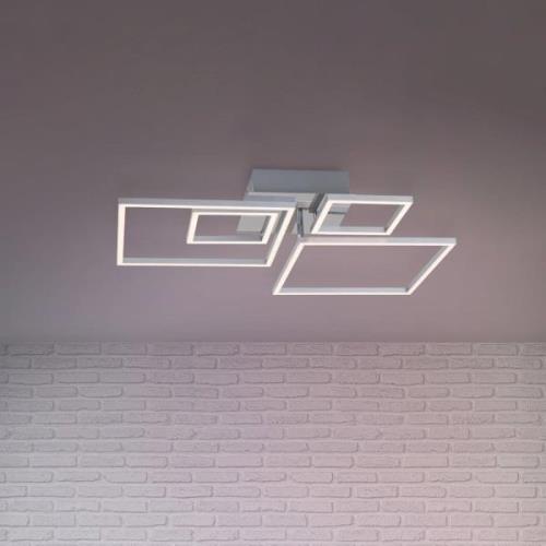 Frames LED-loftlampe, 2 små/2 store kvadrater