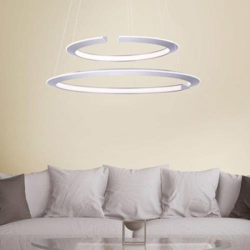 Alessa LED-pendellampe med to LED-ringe