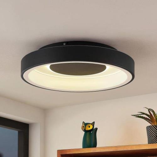 Lindby Izan LED-loftlampe, RBGW, sort