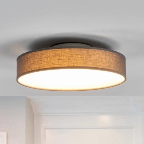 Saira LED-loftlampe med stof, 30 cm, grå