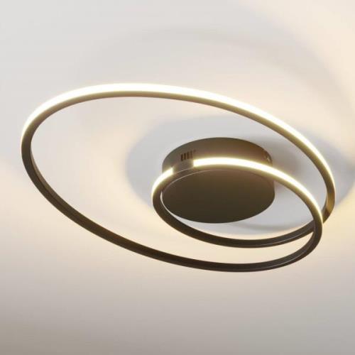 Lindby Xenias LED-loftlampe, sort, 49 x 30