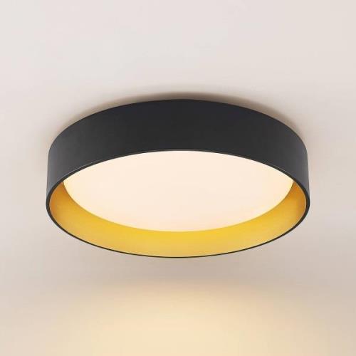 Lindby Gracjan LED-loftslampe CCT sortguld