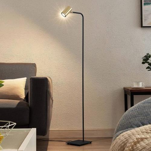 Lindby Sanad standerlampe, messing