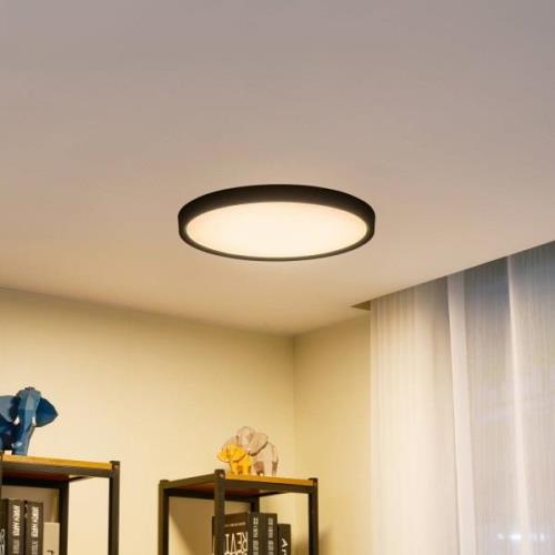 Lindby LED-loftslampe Pravin, Ø 50 cm, 3.000 K, sort