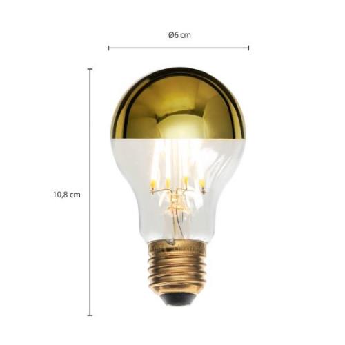 E27 3,5W topforspejlet pære A60, 2700K guld