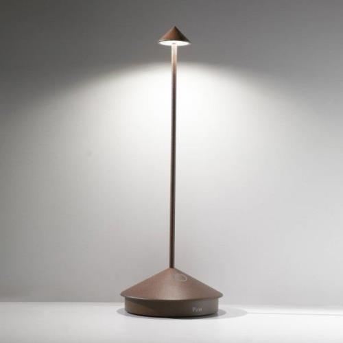 Zafferano Pina 3K genopladelig bordlampe IP54 corten