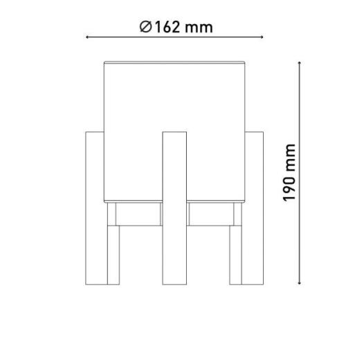 Madita LED-bordlampe, højde 19 cm, natur/linned