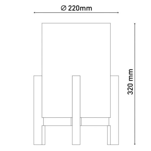 Madita LED-bordlampe, højde 32 cm, natur/linne