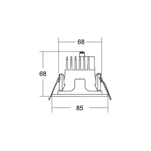 BRUMBERG Apollo Micro facetteret, rund, DALI, 3000 K sort