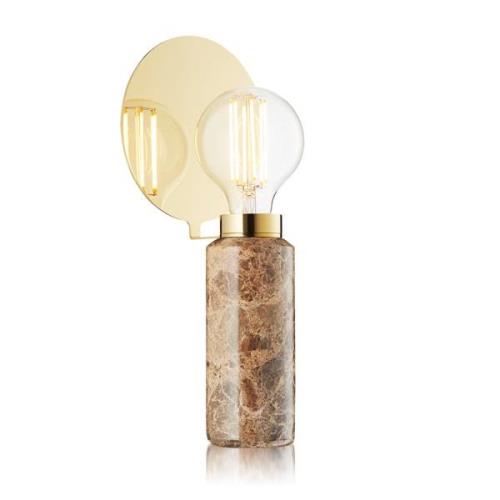 Blindspot bordlampe, brun, marmor