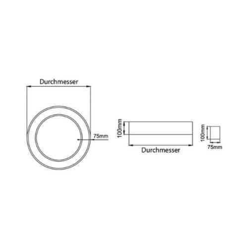 BRUMBERG Biro Circle Ring, Ø 45cm, on/off, sort, 4.000 K