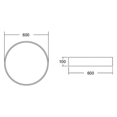 BRUMBERG Biro Circle, Ø 60 cm, DALI-dæmpbar, hvid, 4.000 K