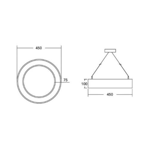 BRUMBERG Biro Circle Ring10 direkte, CCT, DALI, Ø 45 cm, hvid