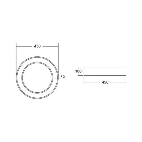 BRUMBERG Biro Circle Ring, Ø 45 cm, DALI, sølv, 4.000 K