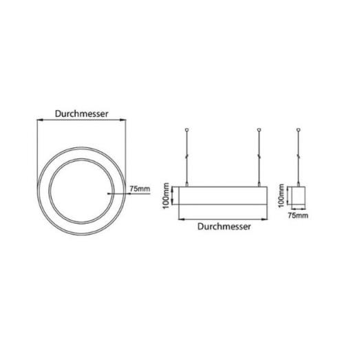 BRUMBERG Biro Circle Ring10 direkte 45 cm tænd/sluk hvid 3000 K