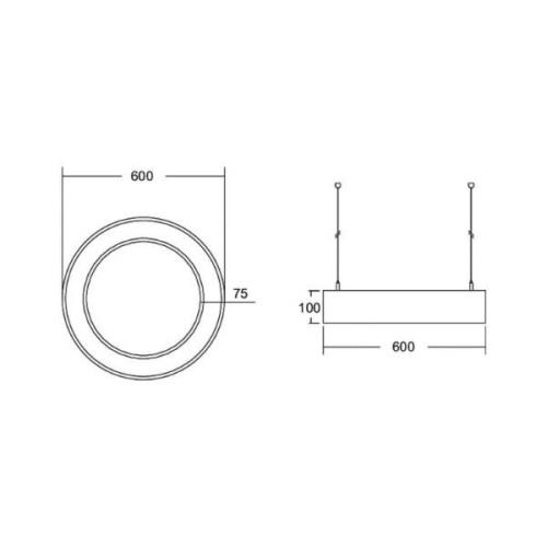 BRUMBERG Biro Circle Ring10 direkte Ø 60 cm DALI hvid 830