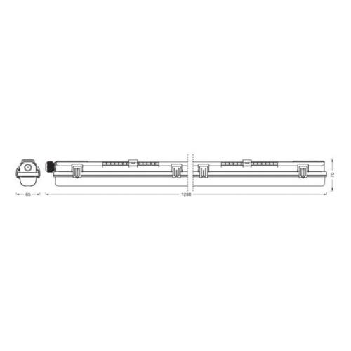 LEDVANCE Submarine PCR 120 G13 T8 13,5 W fugtbestandigt armatur