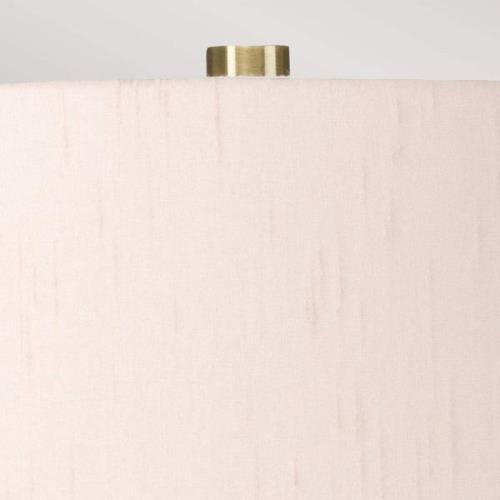 Isla tekstilbordlampe messing antik/pink