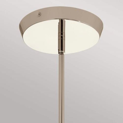 Kayva LED-pendel, IP44, 4-lys, poleret nikkel