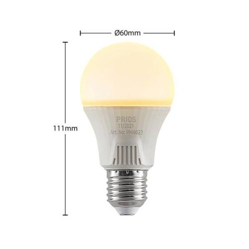 LED-pære E27 A60 11 W hvid 2.700 K sæt med 3 stk