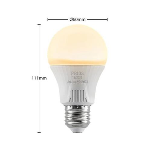 LED-pære E27 A60 11 W hvid 3.000 K sæt med 3 stk