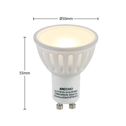 Arcchio LED-reflektor GU10 100° 7 W 3.000 K 3 stk