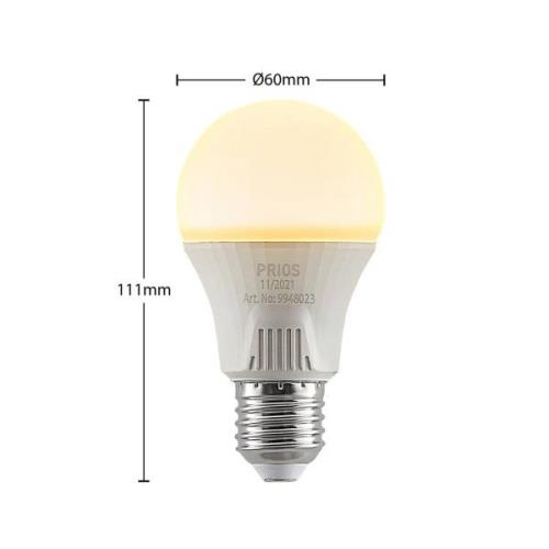 LED-pære E27 A60 11 W hvid 2.700 K sæt med 10 stk