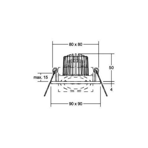 BRUMBERG LED-indbygningsspot Abran, mat aluminium, RC, drejelig