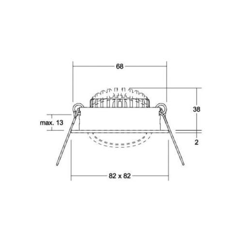 BRUMBERG BB05 LED spot on/off tilslutningsdåse struktureret hvid