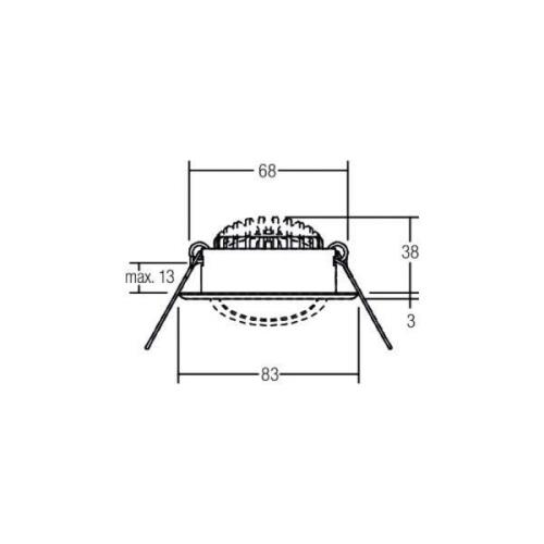 BRUMBERG LED-indbygningsspot BB09, RC, tilslutningsboks, hvid