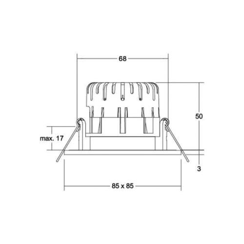 BRUMBERG LED-spot BB21 IP65 on/off tilslutningsboks sort mat