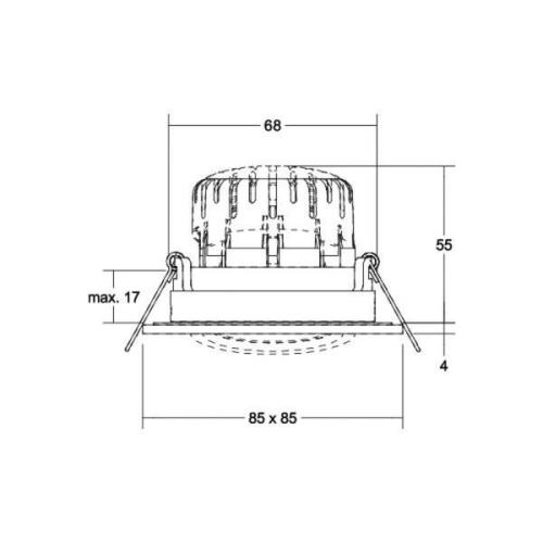 BRUMBERG BB25 LED-spot IP65 on/off tilslutningsboks sort mat