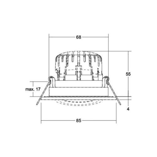 BRUMBERG BB23 LED-spot IP65 on/off tilslutningsboks sort mat