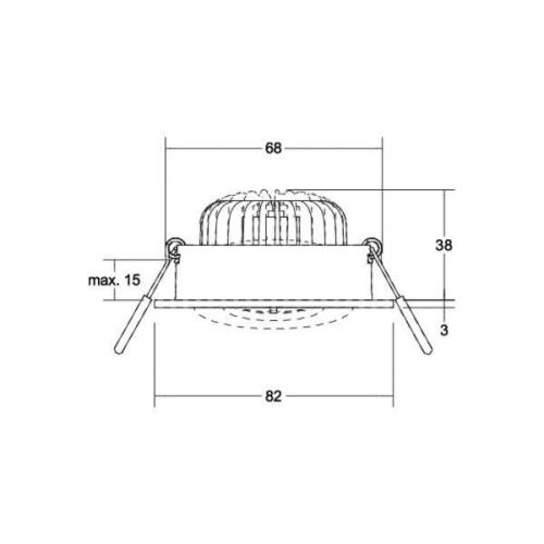 BRUMBERG LED-spot BB35 on/off-tilslutningsdåse struktureret sort