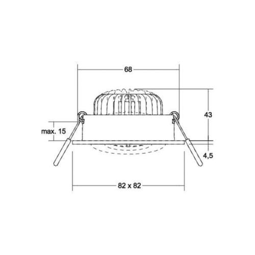 BRUMBERG LED-spot BB36 on/off-tilslutningsdåse struktureret sort