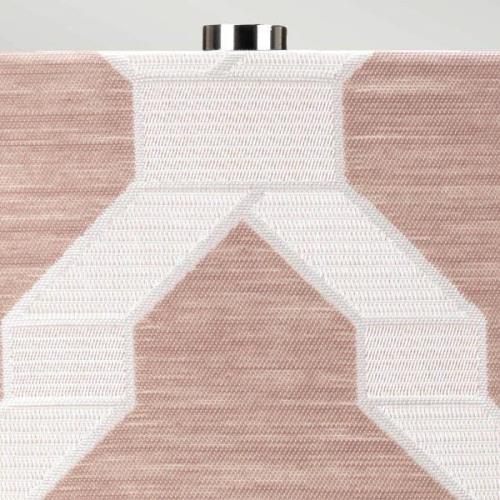 Milo bordlampe, nikkel-hvid/pink