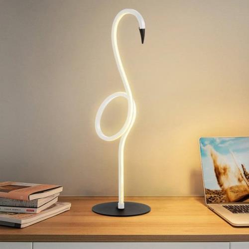 Flamingo LED-bordlampe, hvid, metal, 50 cm høj