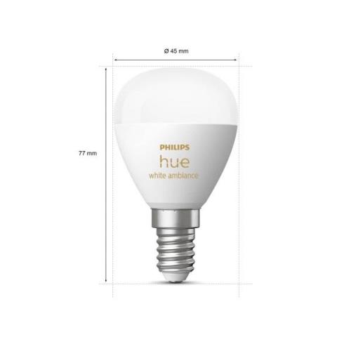 Philips Hue White Ambiance E14 5,1 W 470lm 2 stk