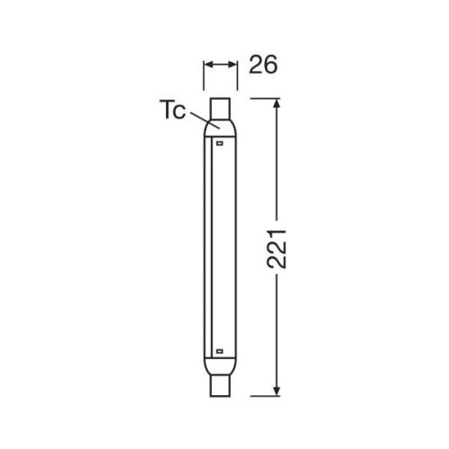 OSRAM LED-pærerør S15, S19, 22,1 cm, 4 W, 2.700 K